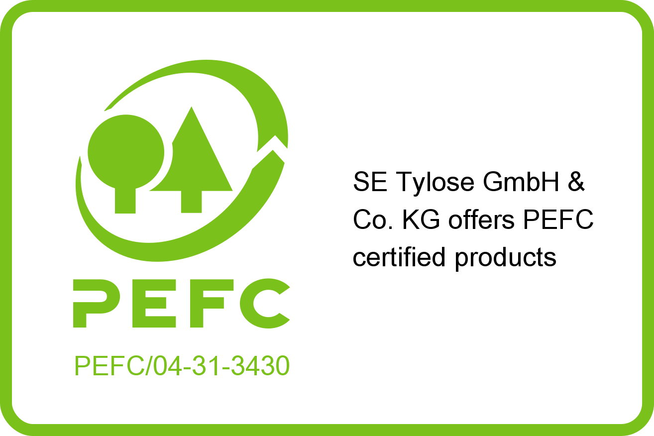 SE Tylose GmbH & Co. KG PEFC certified products PEFC/04-31-3430